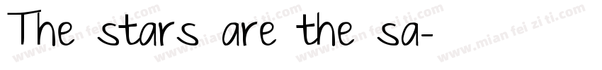 The stars are the sa字体转换
